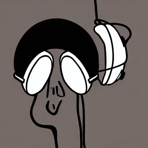 Image similar to a bird wearing headphones