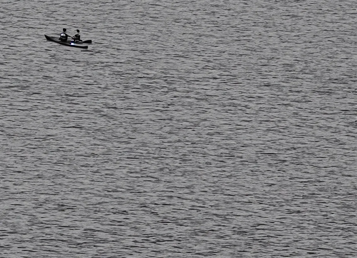 Prompt: a kayak floating down a river, minimalist line drawing, clean long lines, ultra detailed