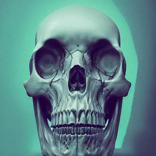 Image similar to portrait_of_a_melting_skull._intricate_abstract._intricate_artwork._by_Tooth_Wu_wlop_beeple_dan_mumford._octane_render_trending_on_artstat