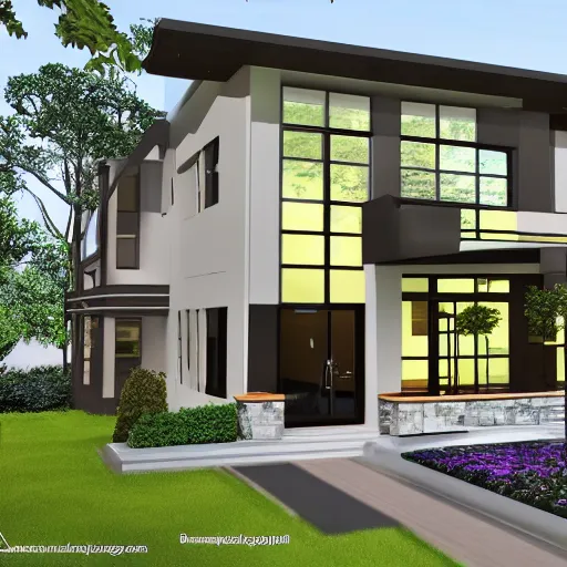 Prompt: floor plan to a modern contemporary home
