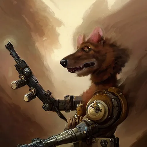 Image similar to anthropomorphic Borzoi wippet Tank Driver, Modern Tank driver outfit, cute and adorable, pretty, beautiful, DnD character art portrait, matte fantasy painting, DeviantArt Artstation, by Jason Felix by Steve Argyle by Tyler Jacobson by Peter Mohrbacher, cinema