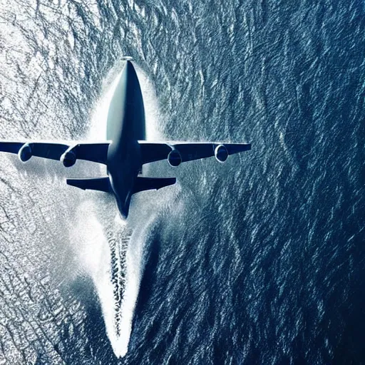 Image similar to a photo of a 747 that looks like a whale