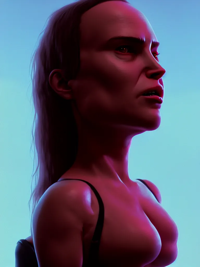 Image similar to hyperrealistic rendering, fat smooth john carpenter flesh monster natalie portman, artstation, volumetric lighting, octane render, sylvain sarrailh