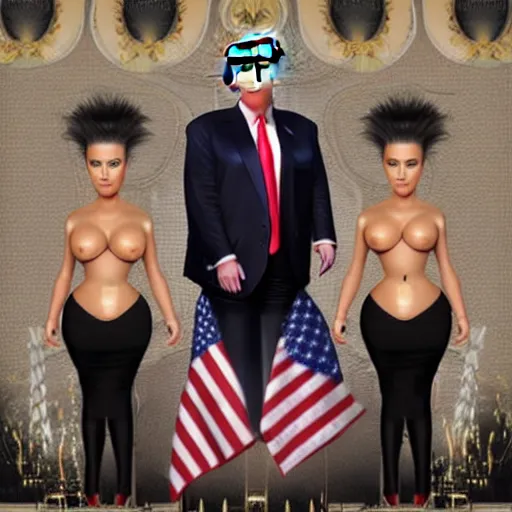 Image similar to Donald Trump as Kim Kardashian