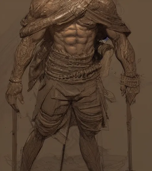 Prompt: bronze - skinned handsome boy, cartoon character, pen and ink, intricate line drawings, by craig mullins, ruan jia, kentaro miura, greg rutkowski, loundraw