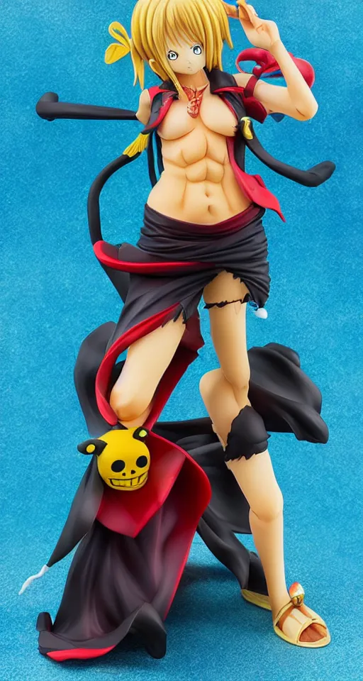 Image similar to anime, one piece, nico, cosplay, figurine, detailed product photo