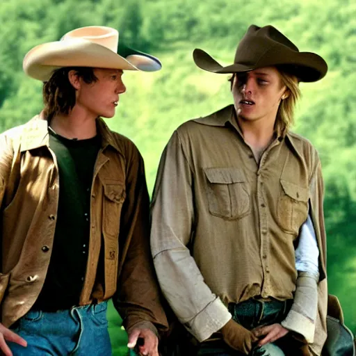 Image similar to Jamie Campbell Bower and Eddie Munson in Brokeback Mountain (2005)