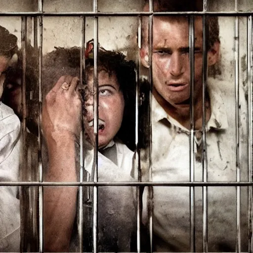 Prompt: people locked up in an asylum, cinematic masterpiece, very detailed