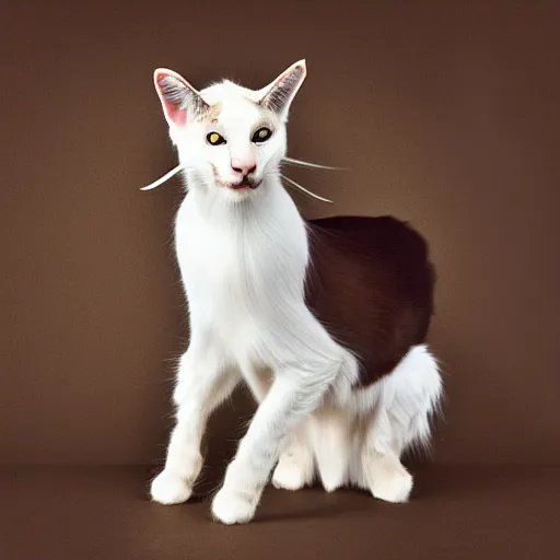 Image similar to a feline goat - cat - hybrid, animal photography