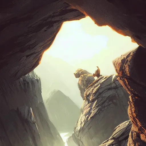 Prompt: eagle. granite rocks. batscoming out from the entrance. 4 k, concept art, by wlop, ilya kuvshinov, artgerm, krenz cushart, greg rutkowski, pixiv. cinematic dramatic atmosphere, sharp focus, volumetric lighting, cinematic lighting, studio quality