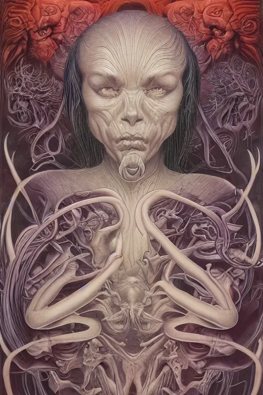 Image similar to by james jean, by mark ryden, by frank frazetta, by alex grey, by greg rutkowksi