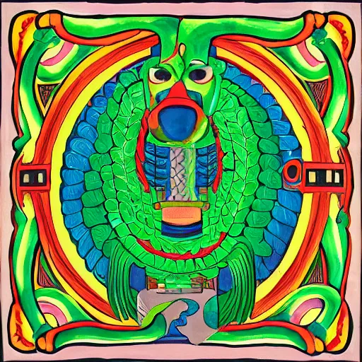 Image similar to portrait of quetzalcoatl