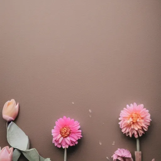 Prompt: earthy, minimal, abstract, flower, pastel and neutral colors