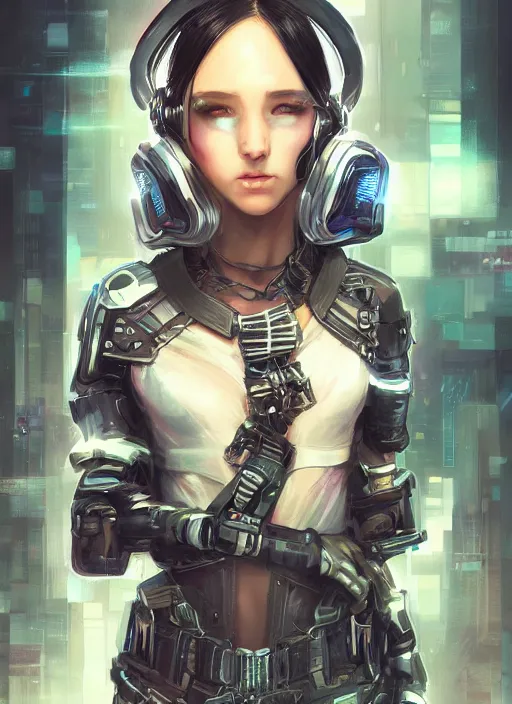 Image similar to teen elf, cyberpunk rigger, black hair, gorgeous, amazing, elegant, intricate, highly detailed, digital painting, artstation, concept art, sharp focus, illustration, art by ross tran