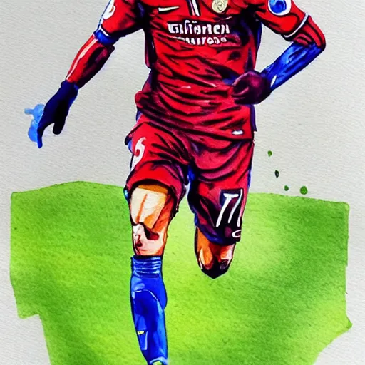 Watercolor #92 Cristiano Ronaldo - Mesmerizer