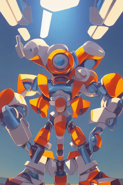 Image similar to metabots medabots medarotto medarot robot minimalist comics, behance hd by jesper ejsing, by rhads, makoto shinkai and lois van baarle, ilya kuvshinov, rossdraws global illumination ray tracing hdr radiating a glowing aura