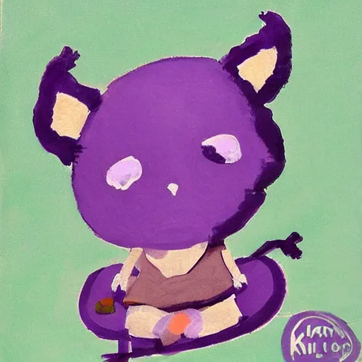 Image similar to cute little boy, purple color palette, art made by mitsuhiro kimura,