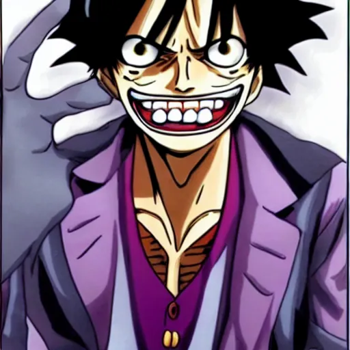 Image similar to Luffy as The Joker