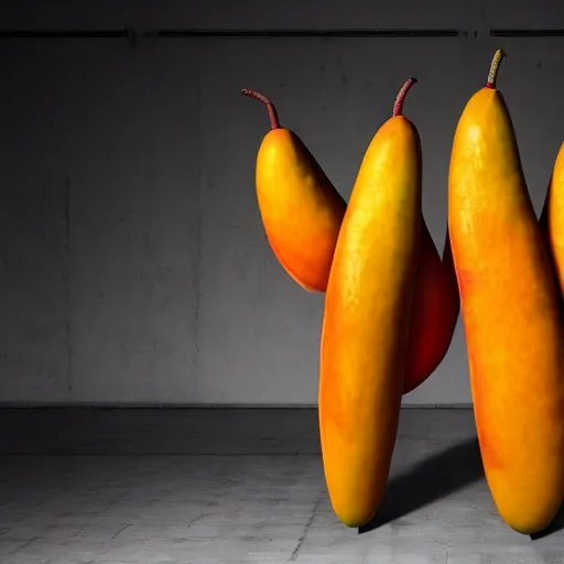 Image similar to photo of elon musk cosplaying as a mango fruit costume, highly detailed, extremely high quality, hd, 4 k, 8 k, professional photographer, 4 0 mp, lifelike, top - rated, award winning, cinematic, realistic, detailed lighting, detailed shadows, sharp, no blur, edited, corrected, trending