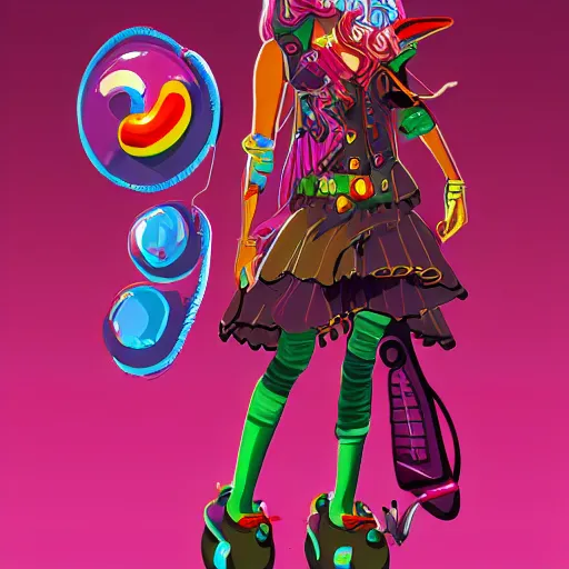 Image similar to candypunk character design, high quality, trending on artstation