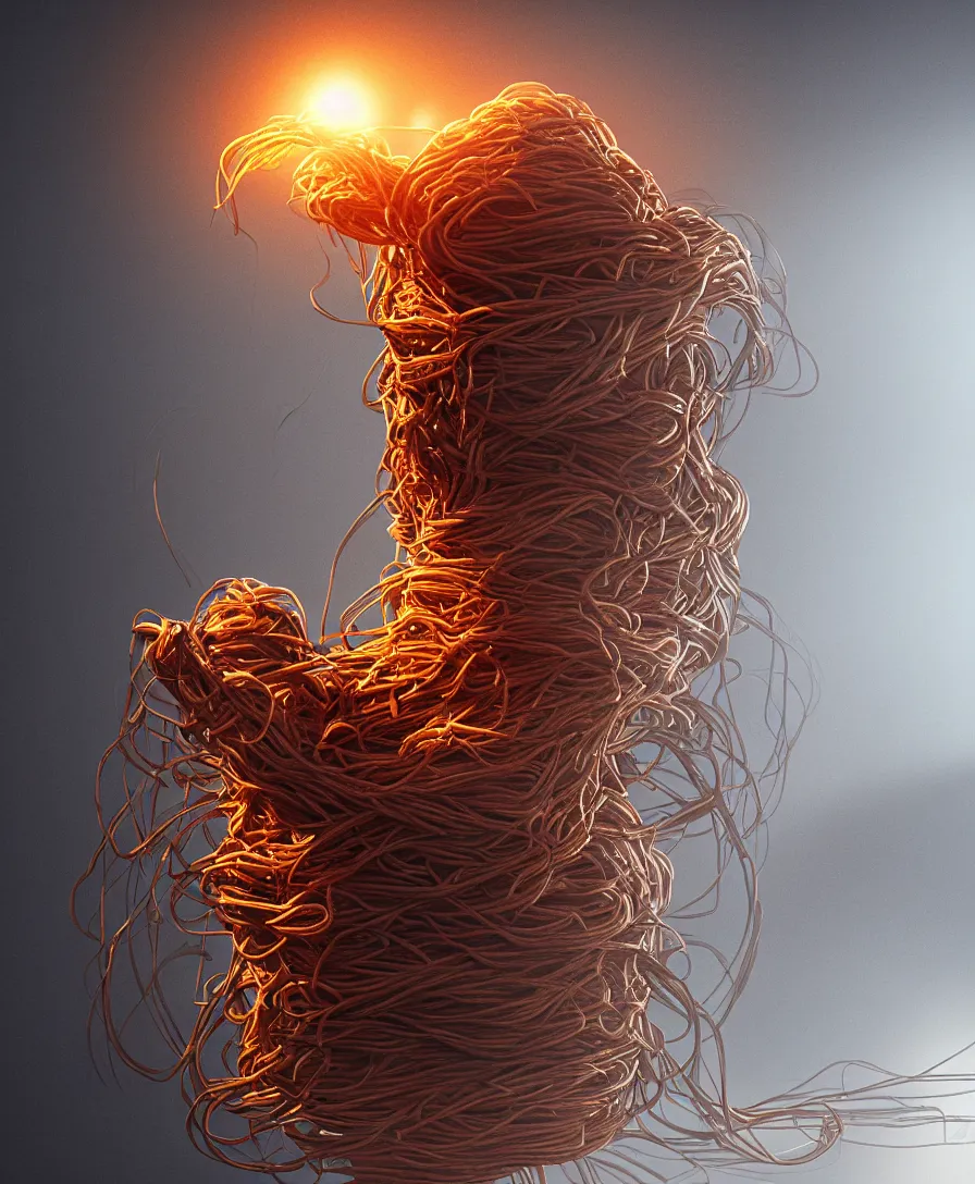 Prompt: spaghetti monster coming out of the pot, cinematic lighting, magical atmosphere, 8k, artstation, masterpiece, ultra hd
