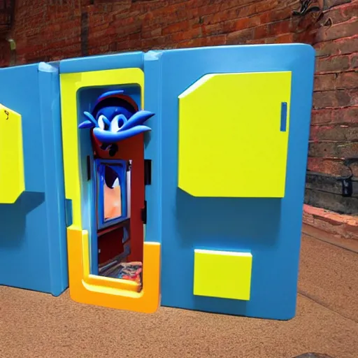 Image similar to a functional portal machine, with a portal that will get you to sonic's world