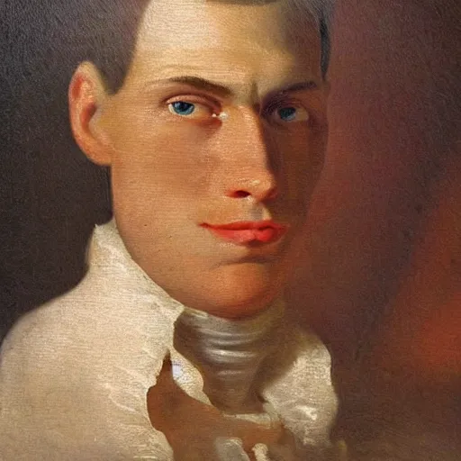 Image similar to An 18th century oil painting of Jerma985, portrait of Jerma985, grainy, realistic, very realistic, hyperrealistic, highly detailed, very detailed, extremely detailed, very neat, very epic, very cool, detailed, trending on artstation