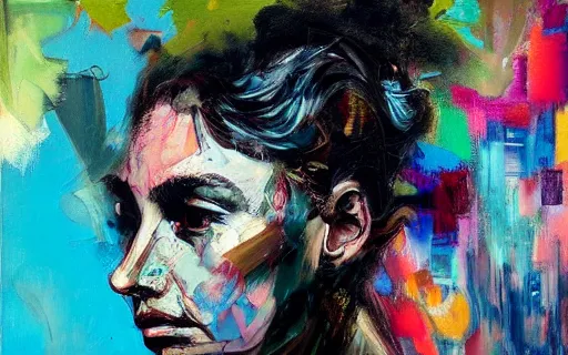 Prompt: masterpiece beautiful portrait by hopare and hernan bas