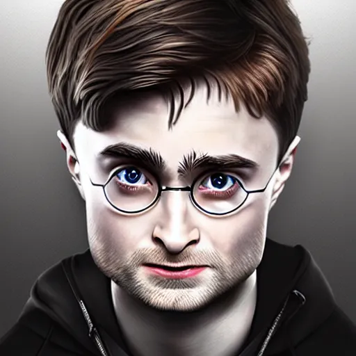 Image similar to a detailed portrait of daniel radcliffe has harry potter by artgerm