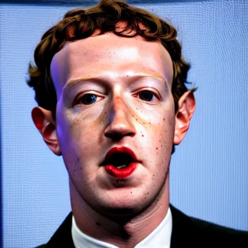 Prompt: scary face of mark zuckerberg