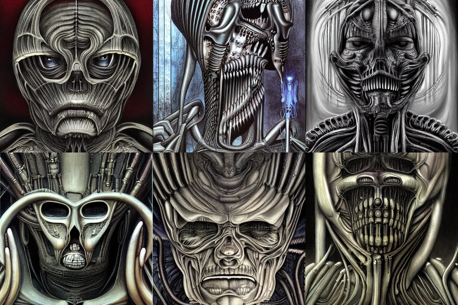 Prompt: A stunning digital painting by h.r giger