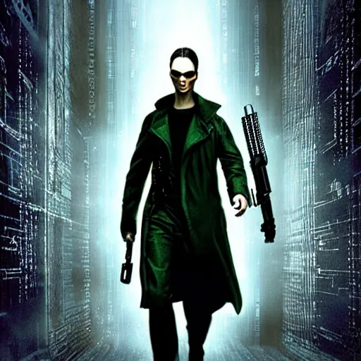 Prompt: scene from the matrix movie, dystopia, unreal engine, artstation, artistic style.
