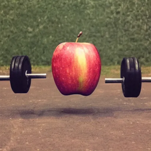 Image similar to an apple doing CrossFit