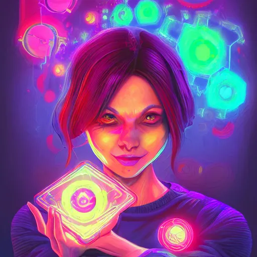 Image similar to skill magic geek inside matrix deepdream radiating a glowing aura stuff loot legends stylized digital illustration video game icon artstation lois van baarle, ilya kuvshinov, rossdraws,