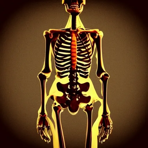Image similar to “ horribly anatomically incorrect human skeleton ”