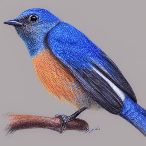 Prompt: a colored pencil drawing of a south africa bluebird by natalia rojas and ana maria martinez jaramillo, pastel color, wingspan, highly detailed, realistic graphite, artstation, 4 k, realism, photorealism, fine art