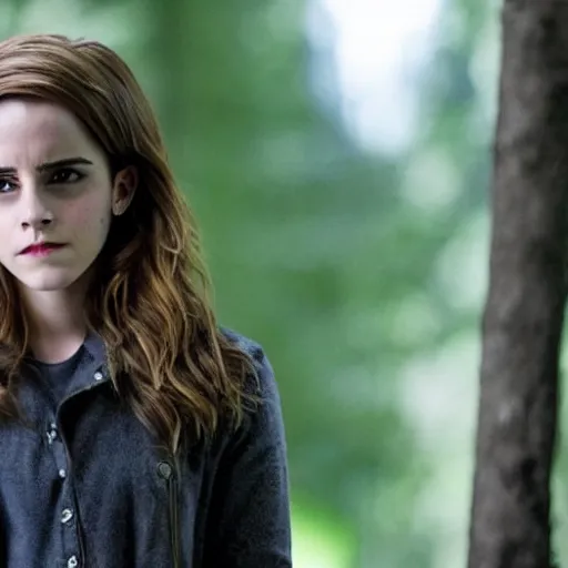 Prompt: still of emma watson in supernatural