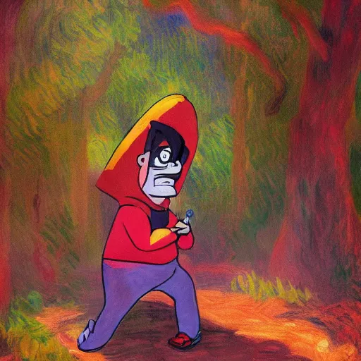 Prompt: the mystery shak from gravity falls, impressionism by monet, trending on artstation,