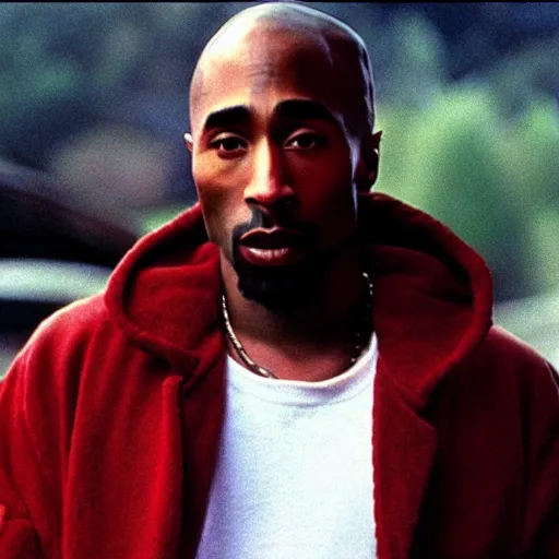 Image similar to a photograph of tupac shakur in twin peaks (1990)