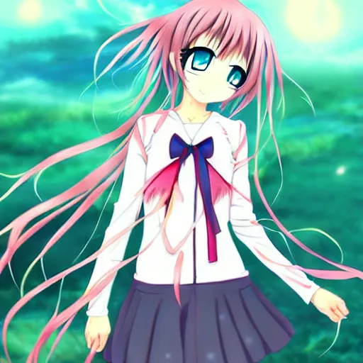 Image similar to anime girl wrapped up in nori, anime art, beautiful, cute