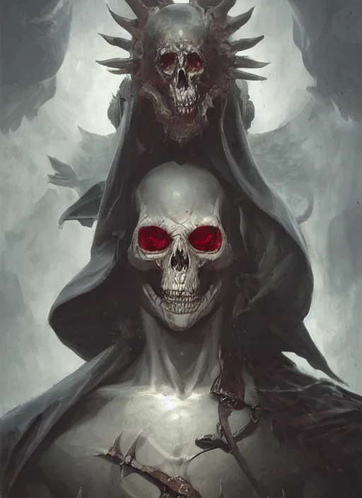 Image similar to digital _ painting _ of _ god of death _ by _ filipe _ pagliuso _ and _ justin _ gerard _ symmetric _ fantasy _ highly _ detailed _ realistic _ intricate _ port
