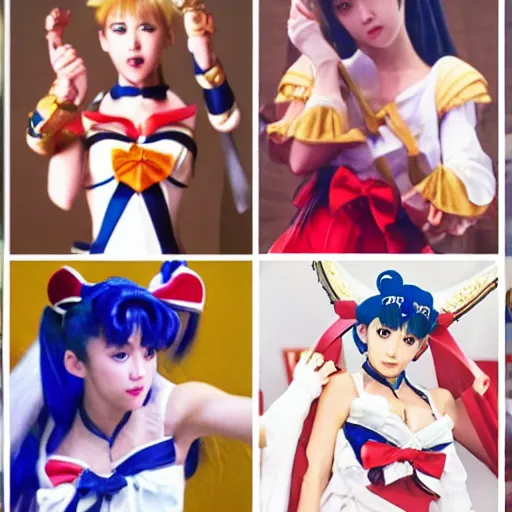 Prompt: sailor moon, live action, battle worn, out of breath