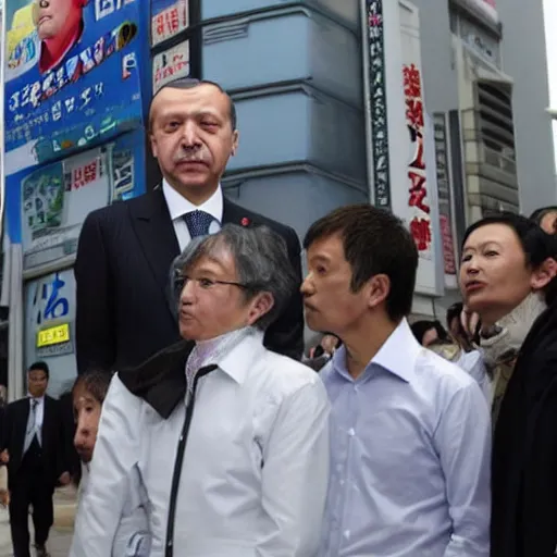 Image similar to Recep tayyip erdogan in akihabara