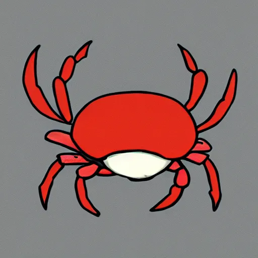 Image similar to a crab in the style of Hollow Knight