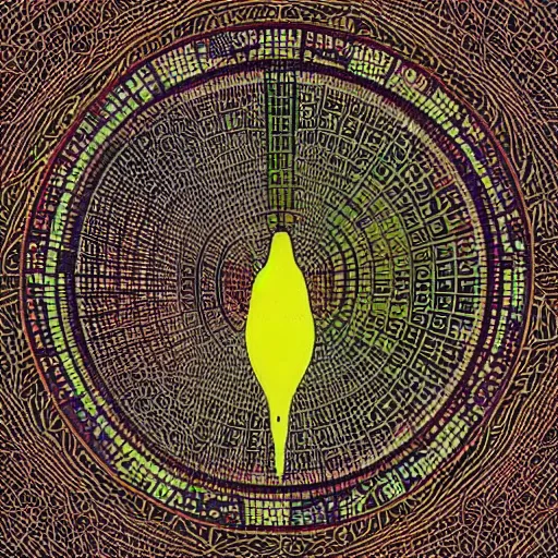 Image similar to a mechanical bird wren in the matrix contemplating the data science wired mandala, illustration by moebius and yoji shinkawa