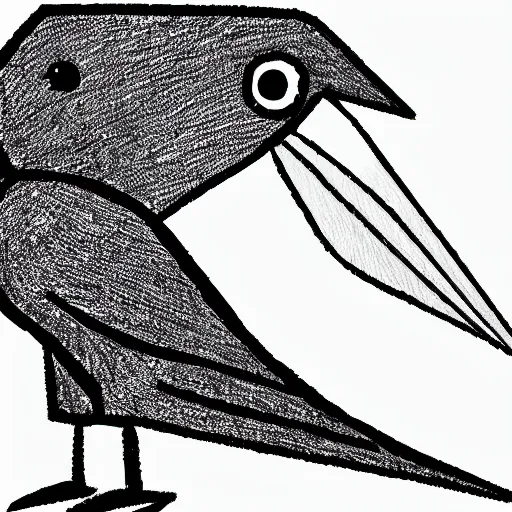 Image similar to bird looking directly into camera in cartoon style