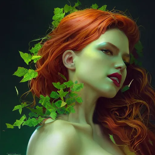 Image similar to A masterpiece portrait of a cybernetic italian royal baroque goddes poison ivy girl. , trending on artstation, digital art, by Stanley Artgerm Lau, WLOP, Rossdraws, James Jean, Andrei Riabovitchev, Marc Simonetti, Yoshitaka Amano