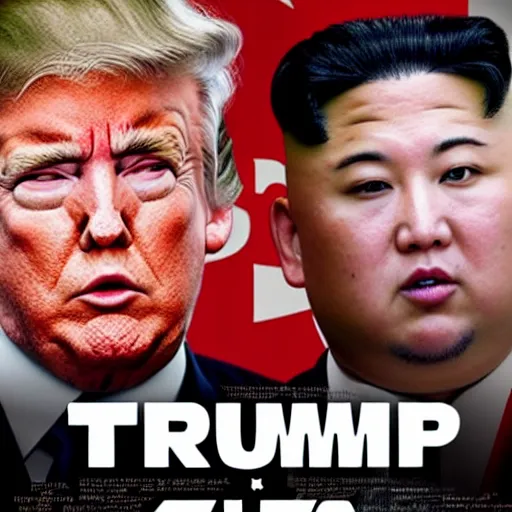 Image similar to movie poster with donald trump and kim jong un