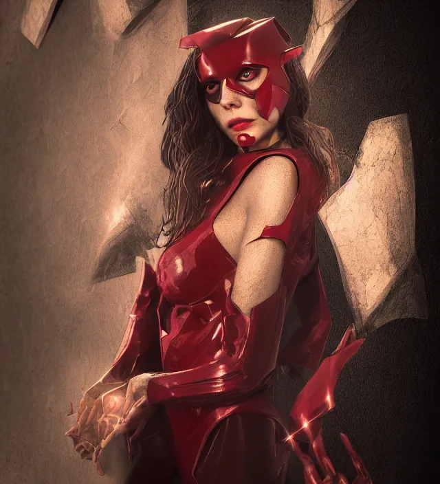 Prompt: scarlet witch, cubism, nostalgia, very detailed texture, realistic shaded lighting, studio quality, digital art, dynamic background, unreal engine 5 rendered, octane rendered, pinnacle studio, naturel, trending on artstation, art style by ian sprigger