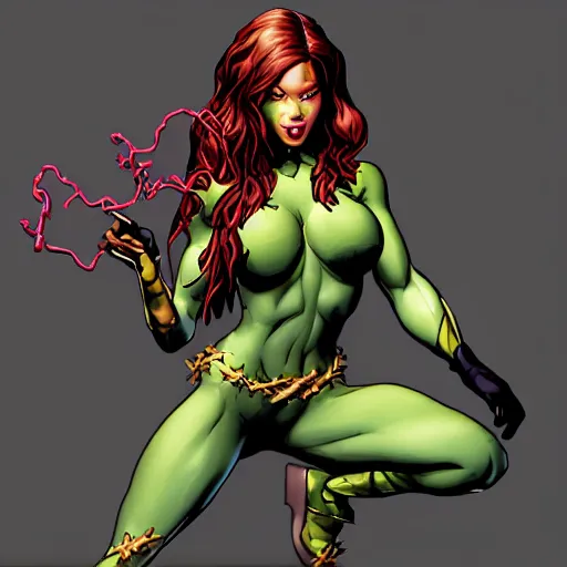 Prompt: 3d render of Brittany Renner as Poison Ivy binding Michael B. Jordan as Batman with vines:9, Marijuana, Smoke, 50 shades, accentuated hips, Smoking, Matte Painting, Rude, lewd, riske, Vibrant, Epic Level of Detail, Arte Lowbrow style, The Birth of Rockin jelly Bean book, :6, by Frank frazetta + ilya repin, Octane Render, 8k, Cinema 4d :9 detailed face: 8